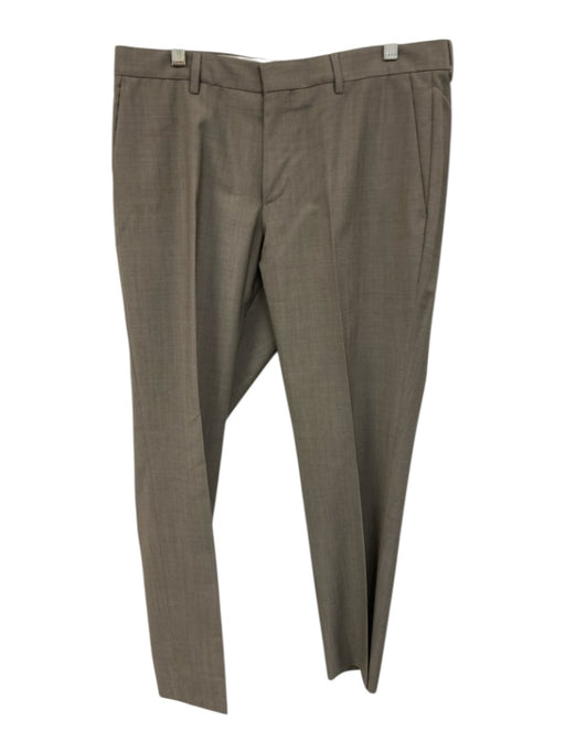 Boss Size 32 Gray Wool Blend Solid Dress Men's Pants Gray / 32