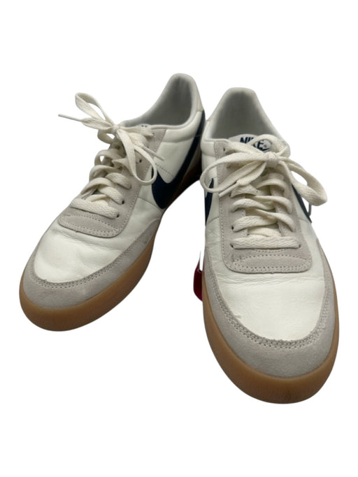Nike Shoe Size 9 White & Blue Leather Solid Sneaker Men's Shoes White & Blue / 9