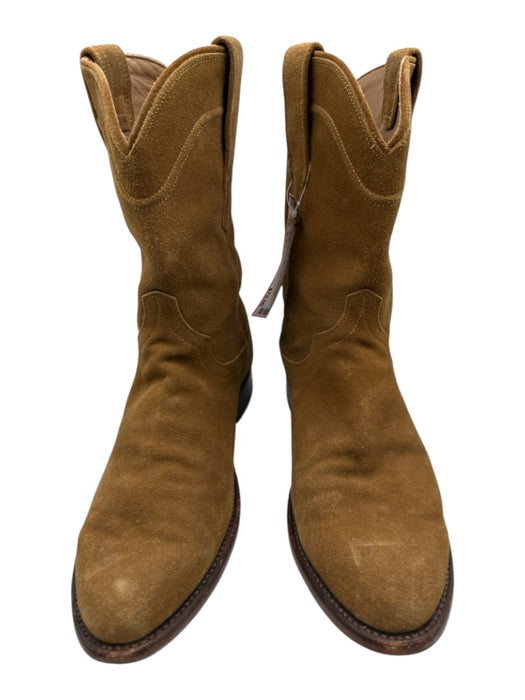 Tecovas Shoe Size 8.5 Beige Suede Solid Boot Cowboy Men's Shoes Beige / 8.5