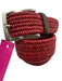 H Stockton Red Synthetic Woven Men's Belt Red