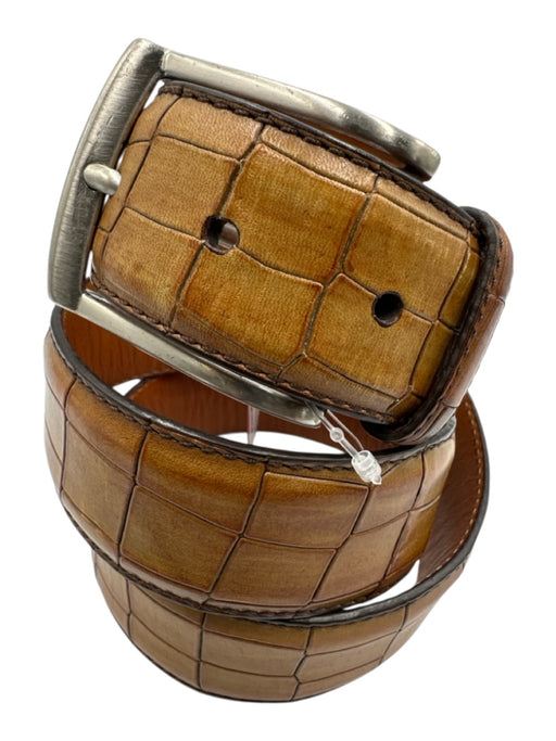 Magnanni Tan Leather Embossed Men's Belt Tan