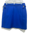 Tory Burch Size 10 Blue Polyester & Wool Knee Length Panel Detail Back Zip Skirt Blue / 10