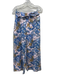 Las Surenas Size L Pink, Blue, Orange Linen & Cotton Elastic Waist Pant Set Pink, Blue, Orange / L