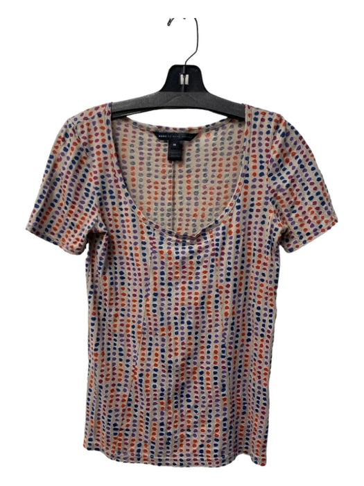 Marc By Marc Jacobs Size XS gray multi Pima Cotton Round Neck Short Sleeve Top gray multi / XS