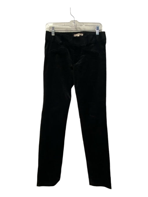 Nanette Lepore Size 2 Black Pockets Straight Leg Corduroy Belt Loops Pants Black / 2