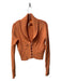 Free People Size Large Orange Cotton Knit Cardigan 5 Button Sweater Orange / Large