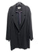 Anthropologie Size 2X Black Cotton & Polyester Pockets 1 Button Coat Black / 2X