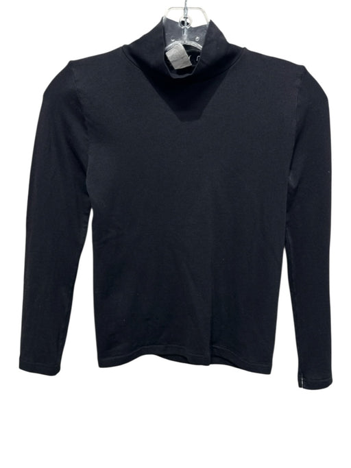 Buru Size S Black No Fabric Tag Long Sleeve Turtle Neck Fitted Top Black / S