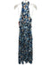 Elliatt Size XS Beige, Blue & Black Polyester Blend Metallic Thread Dress Beige, Blue & Black / XS