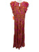 Cleobella Size XS Orange & Pink Lenzing viscose Satin Floral Sleeveless Dress Orange & Pink / XS