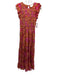 Cleobella Size XS Orange & Pink Lenzing viscose Satin Floral Sleeveless Dress Orange & Pink / XS