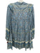 Sea New York Size XS Mixed Blues Cotton Floral Long Balloon Sleeve Dress Mixed Blues / XS