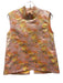 Buru Size XS Pink, Orange & Yellow Metallic Thread Floral Sleeveless Top Pink, Orange & Yellow / XS