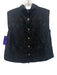 Buru Size XS Black Polyester & Cotton Lace Sleeveless Mock Neck Back Buttons Top Black / XS