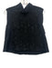 Buru Size XS Black Polyester & Cotton Lace Sleeveless Mock Neck Back Buttons Top Black / XS