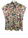 CROSBY by Mollie Burch Size XS White & Multi Cotton Blend Floral Button Down Top White & Multi / XS
