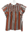 Marie Oliver Size XS Orange, White & Navy Silk & Cotton Striped Smocked Top Top Orange, White & Navy / XS