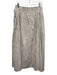 Parker Size S White & Brown Cotton Pin Stripe Smocked Back Maxi Skirt White & Brown / S