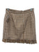 Mason's Daughter Size S Orange, White & Blue Tencel Blend Gingham Checked Skirt Orange, White & Blue / S