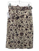 Ulla Johnson Size 0 Beige, Red & Navy Blue Cotton Blend Button Front Midi Skirt Beige, Red & Navy Blue / 0