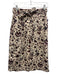 Ulla Johnson Size 0 Beige, Red & Navy Blue Cotton Blend Button Front Midi Skirt Beige, Red & Navy Blue / 0