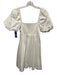 Hill House Size S White Cotton Short Puff Sleeve Square Neck Smocked Back Dress White / S