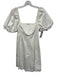 Hill House Size S White Cotton Short Puff Sleeve Square Neck Smocked Back Dress White / S