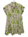 Maeve Size XS Beige, Green & Multi Cotton Short Cap Sleeve Floral Collar Dress Beige, Green & Multi / XS