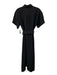 Tuckernuck Size XS Black Rayon Blend Short Sleeve Half Button Patch Pocket Dress Black / XS