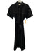 Tuckernuck Size XS Black Rayon Blend Short Sleeve Half Button Patch Pocket Dress Black / XS