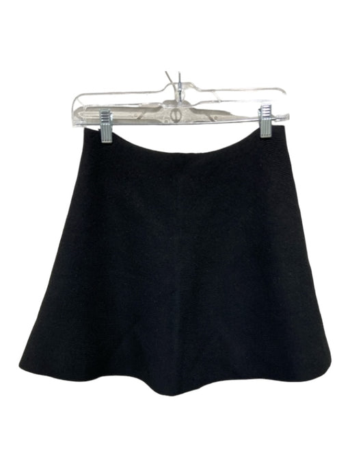 Hyacinth House Size Small Black Nylon Blend Knit Flare Side Zip Skirt Black / Small