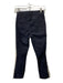 Mother Size 25 Black & White Cotton Denim Zip & Button 5 Pocket Straight Jeans Black & White / 25