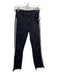 Mother Size 25 Black & White Cotton Denim Zip & Button 5 Pocket Straight Jeans Black & White / 25