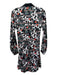 Yumi Size 4 Black & Multi Polyester Button Sash Abstract Dress Black & Multi / 4