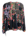 Johnny Was Size XS Grey & Multi Rayon Blend Velvet Floral Print Half Button Top Grey & Multi / XS