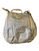 Tod's Tan Leather & Coated Canvas Top Handles Silver Hardware Bag Tan / L