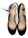 Stuart Weitzman Shoe Size 8.5 Black & Tan Patent Leather Cork Wedge Sandals Black & Tan / 8.5