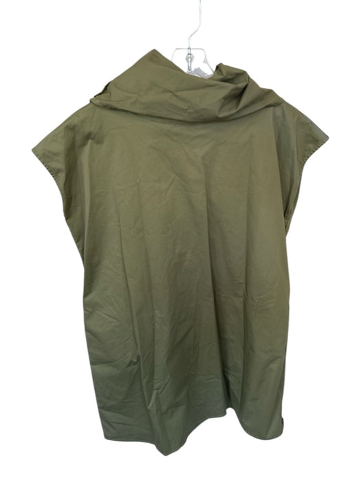 Pip Squeak Chapeau Size S Olive Green Cotton Cap Sleeve Turtleneck Dress Olive Green / S