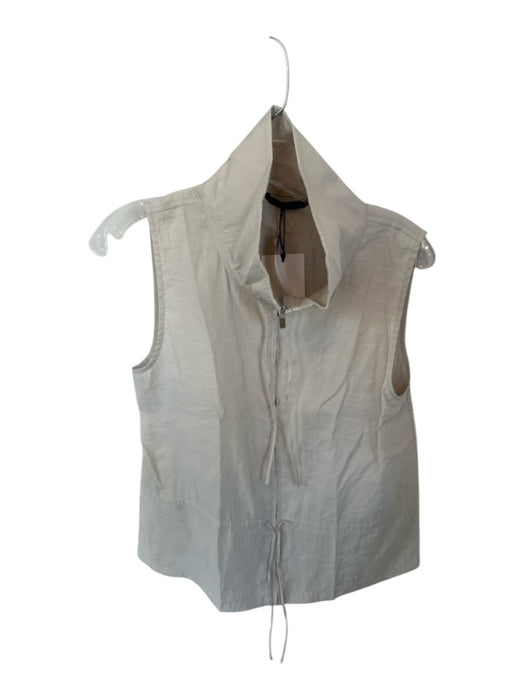 Zara Size XS Bone Modal Blend Funnel Neck Drawstring Waist Vest Bone / XS