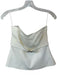 Trina Turk Size 6 Ivory Rayon Blend Strapless Belted Boning Back Zip Top Ivory / 6