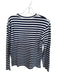 PLAY Comme des Garcons Size M Navy & Red Cotton Long Sleeve Striped Heart Top Navy & Red / M