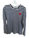 PLAY Comme des Garcons Size M Navy & Red Cotton Long Sleeve Striped Heart Top Navy & Red / M
