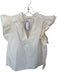 Ulla Johnson Size 4 Cream Cotton Flutter Sleeves V Neck Ruffle collar Top Cream / 4