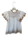 Love The Label Size S White & Multi Cotton Cap Sleeve Embroidered Smocked Top White & Multi / S