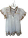 Love The Label Size S White & Multi Cotton Cap Sleeve Embroidered Smocked Top White & Multi / S