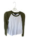 Veronica Beard Size S White & Green Cotton Long Sleeve Color Block Top White & Green / S