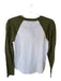 Veronica Beard Size S White & Green Cotton Long Sleeve Color Block Top White & Green / S