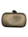 House of Harlow Pewter Leather Metallic Hinge Clutch Bag Pewter / XS