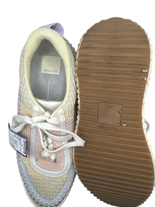 Dolce Vita Shoe Size 8.5 Pastels Canvas Woven Platform Athletic Sneakers Pastels / 8.5