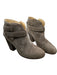 Rag & Bone Shoe Size 9 Warm Gray Suede Block Heel Ankle Strap Detail Boots Warm Gray / 9